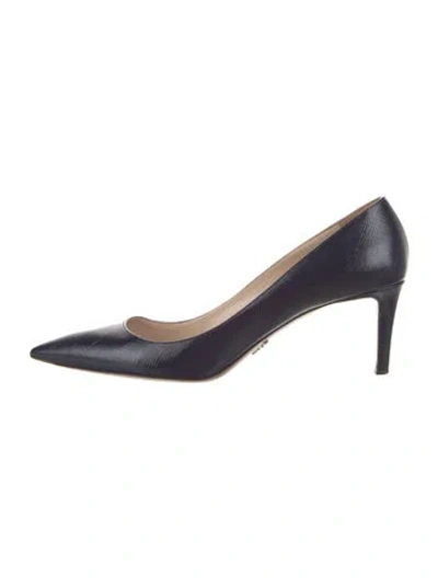 Pre-owned Prada Leather Pumps In Blue