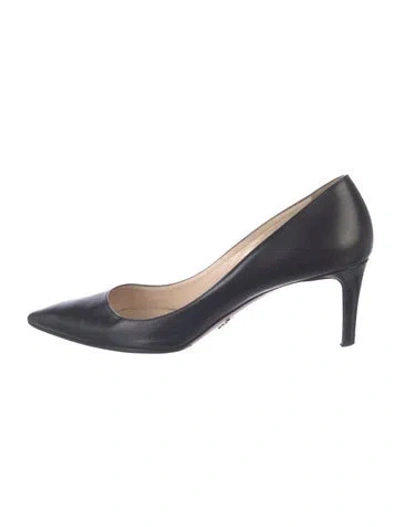 Pre-owned Prada Leather Pumps In Blue