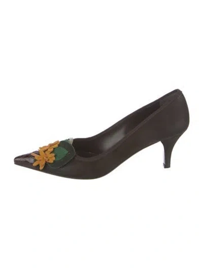 Pre-owned Prada Leather Pumps In Brown