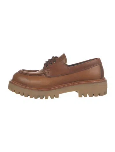 Pre-owned Prada Leather Pumps In Brown