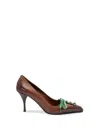 Prada Leather Pumps In Brown
