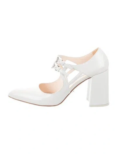 Pre-owned Prada Leather Pumps In Gray