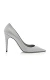 Prada Brushed Leather Pumps Women In Gray
