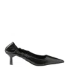 Prada 55mm Ruched-effect Pointed-toe Leather Pumps In Multi