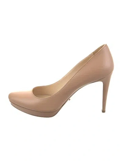 Pre-owned Prada Leather Pumps In Neutral