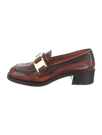 Pre-owned Prada Leather Pumps In Orange