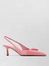Prada Leather Pumps Pointed Toe Kitten Heel Patent In Pink