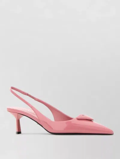 Prada Leather Pumps Pointed Toe Kitten Heel Patent