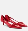 Prada Open-side Leather Pumps With Bow Detail And 4.5cm Heel In Multi