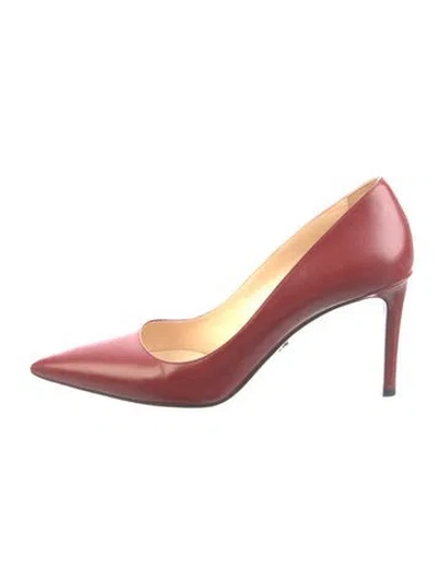 Pre-owned Prada Leather Pumps In Red