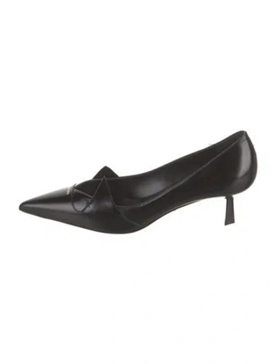Pre-owned Prada Leather Pumps W/ Tags In Black