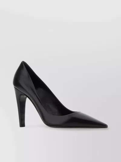 Prada Leather Pumps With Italian Heel And Pointed Toe