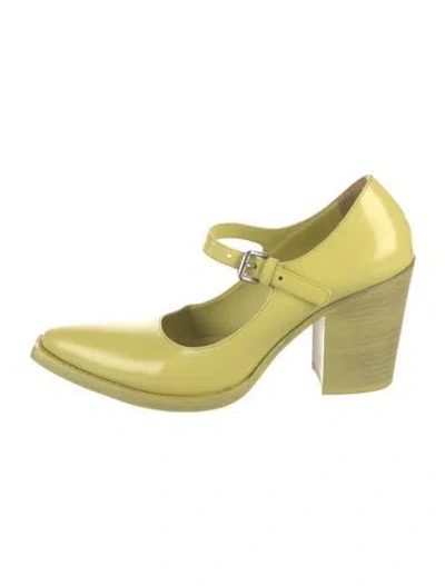 Pre-owned Prada Leather Pumps In Yellow
