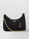 Prada Borsa A Spalla Re-edition 2005 In Pelle Nera Donna In Black