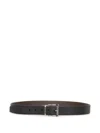 Prada Two-toned Saffiano Leather Reversibile Belt In Brown