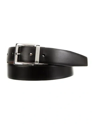 Pre-owned Prada Leather Reversible Waist Belt In Multi