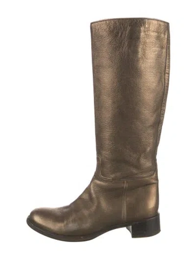 Pre-owned Prada Leather Riding Boots