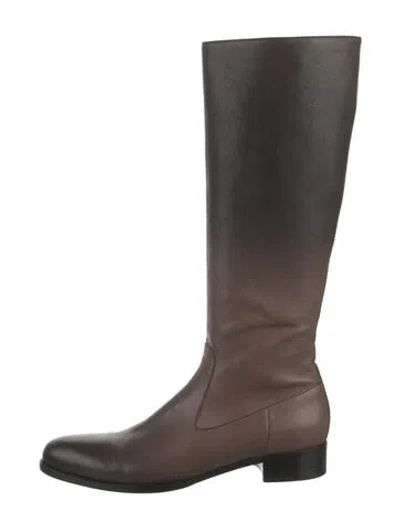 Pre-owned Prada Leather Riding Boots In Multi