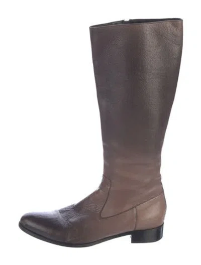 Pre-owned Prada Leather Riding Boots In Multi