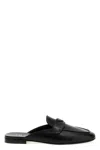 Prada Loafers Flat Sole Square Toe Design In Black