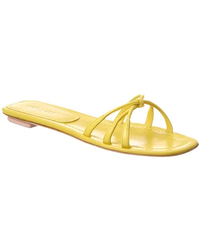 Prada Leather Sandal In Yellow