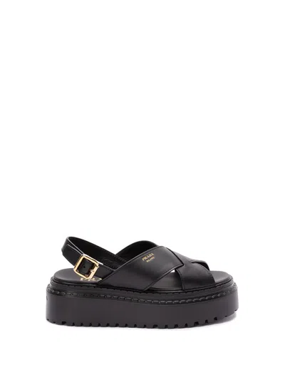 PRADA LEATHER SANDALS