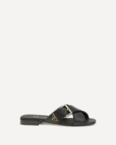 PRADA LEATHER SANDALS