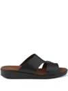 Prada Leather Sandals In Black