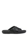 Prada Leather Sandals In Black