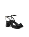 Prada Leather Sandals In Black