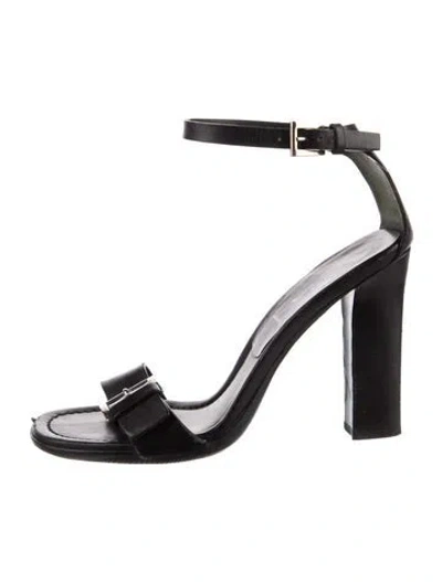 Pre-owned Prada Leather Sandals In Black
