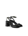 Prada Leather Sandals In Black