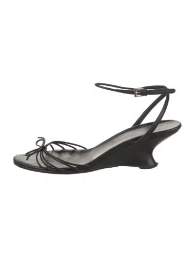 Pre-owned Prada Leather Sandals In Black