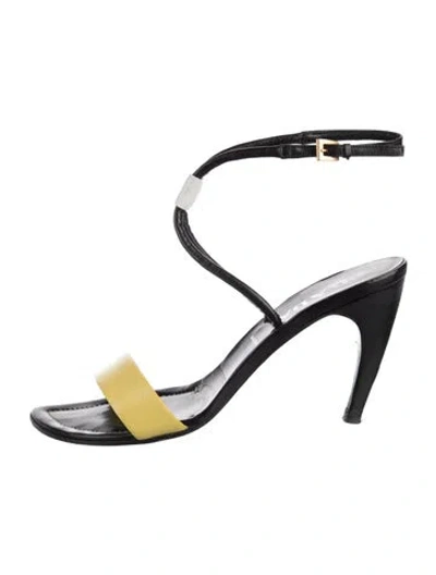Pre-owned Prada Leather Sandals In Black