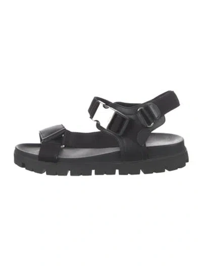 Pre-owned Prada Leather Sandals In Black