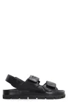 Prada Quilted Leather Slingback Sporty Sandals In Black