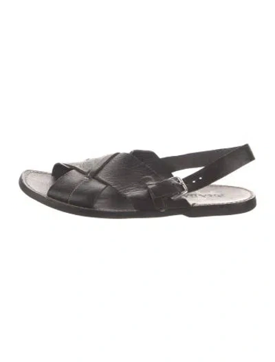 Pre-owned Prada Leather Sandals In Brown