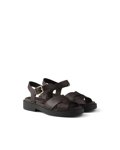 PRADA SANDALEN AUS LEDER