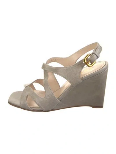 Pre-owned Prada Leather Sandals In Neutral