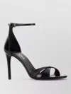 Prada Leather Sandals Open Toe Ankle Strap In Black