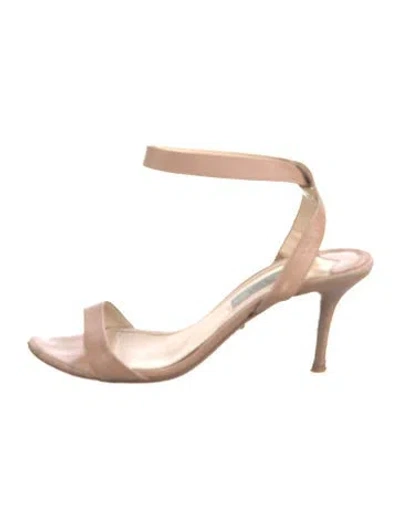 Pre-owned Prada Leather Sandals In Pink
