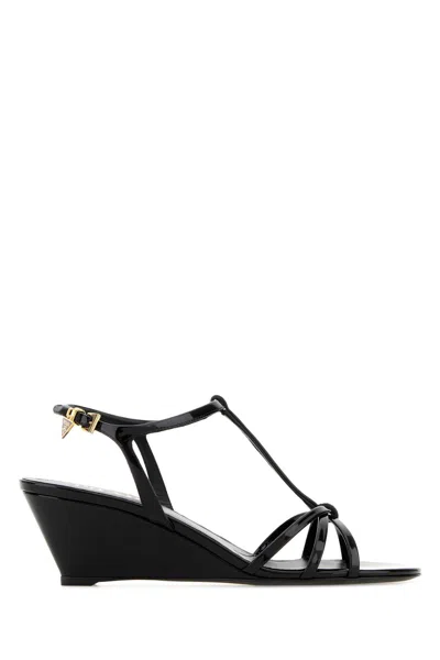 Prada Leather Sandals With 6 Cm Heel In Multi