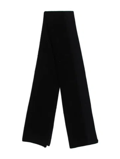 Pre-owned Prada Leather Scarf In Black