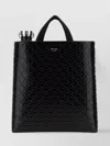 PRADA LEATHER SHOPPING BAG WITH DETACHABLE WATER BOTTLE