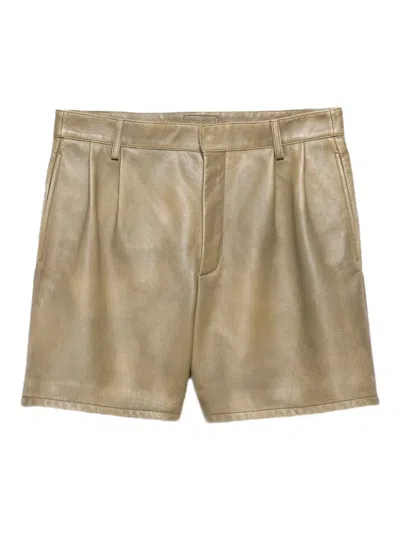 Prada Leather Shorts