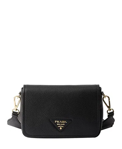 PRADA LEATHER SHOULDER BAG