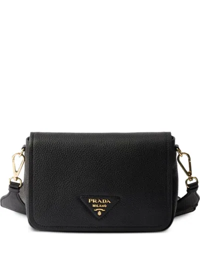 PRADA LEATHER SHOULDER BAG