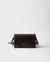 Prada Leather Shoulder Bag In Brown