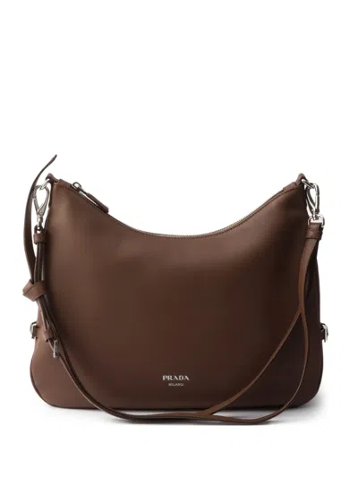 PRADA LEATHER SHOULDER BAG