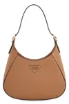 Prada Elegant Saddle Brown Leather Mini Shoulder Bag